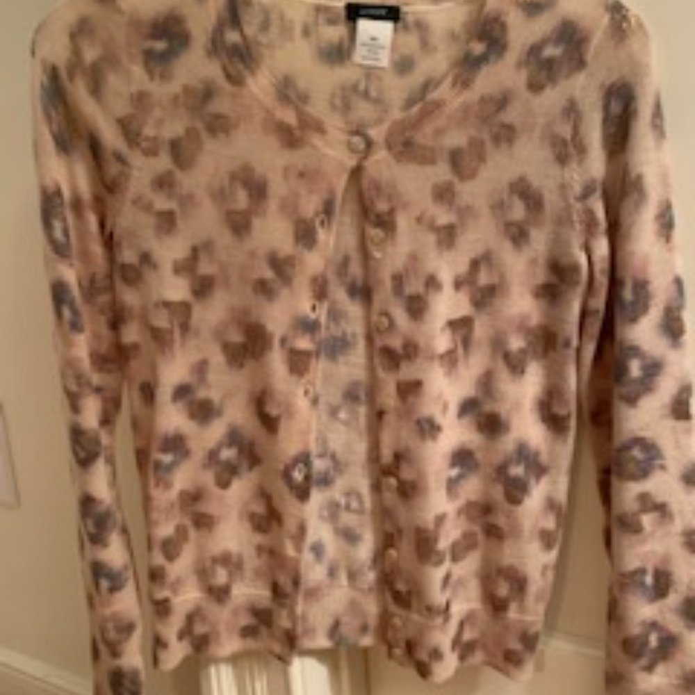 J.Crew Animal Print Cardigan Sweater XXS
